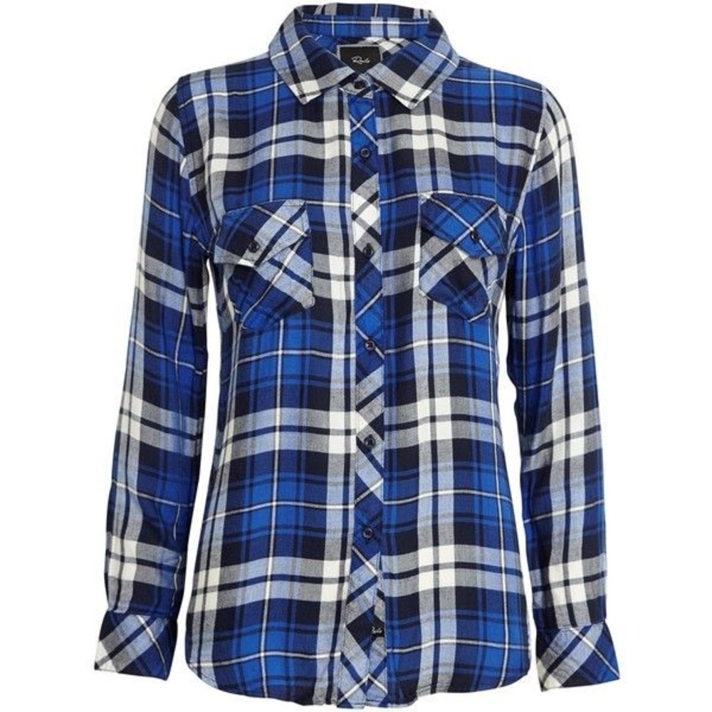 Rails carmen plaid flannel shirt blue small